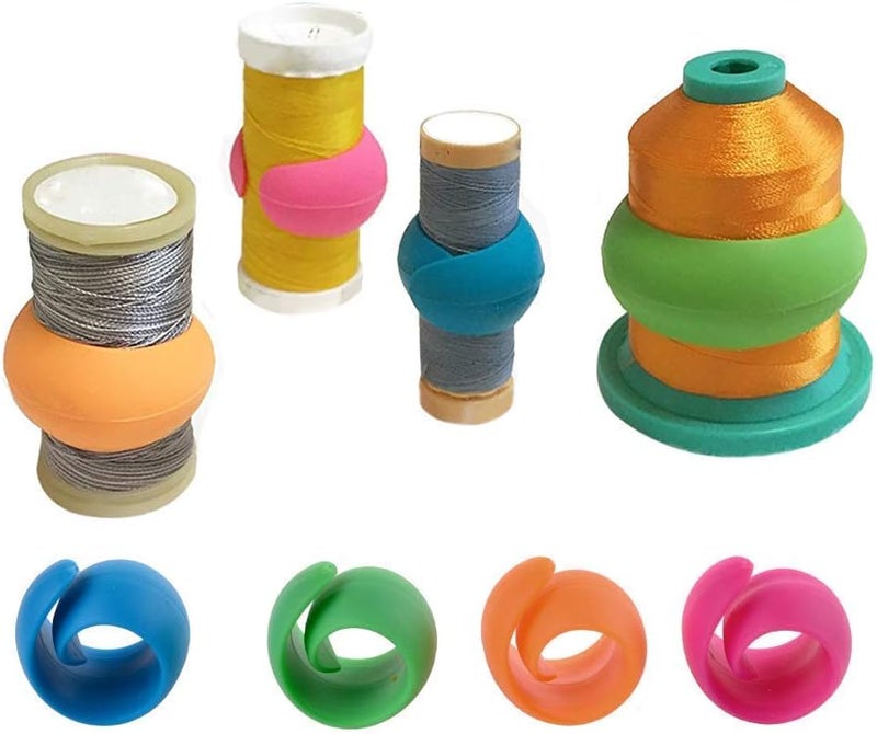 HimaPro Silicone Thread Spool Huggers - Prevent Thread Tails from Unwinding - No More Loose Ends -(100 PCs in a Bucket) - Image 5